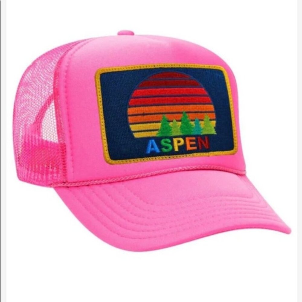 - NWT Aviator Nation Aspen Trucker Hat Neon Pink RARE